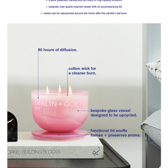 Brand New Malin + Goetz Otto Super Candle 27oz/780g *Rare* Sold Out&Hard to Find - Picture 6 of 7
